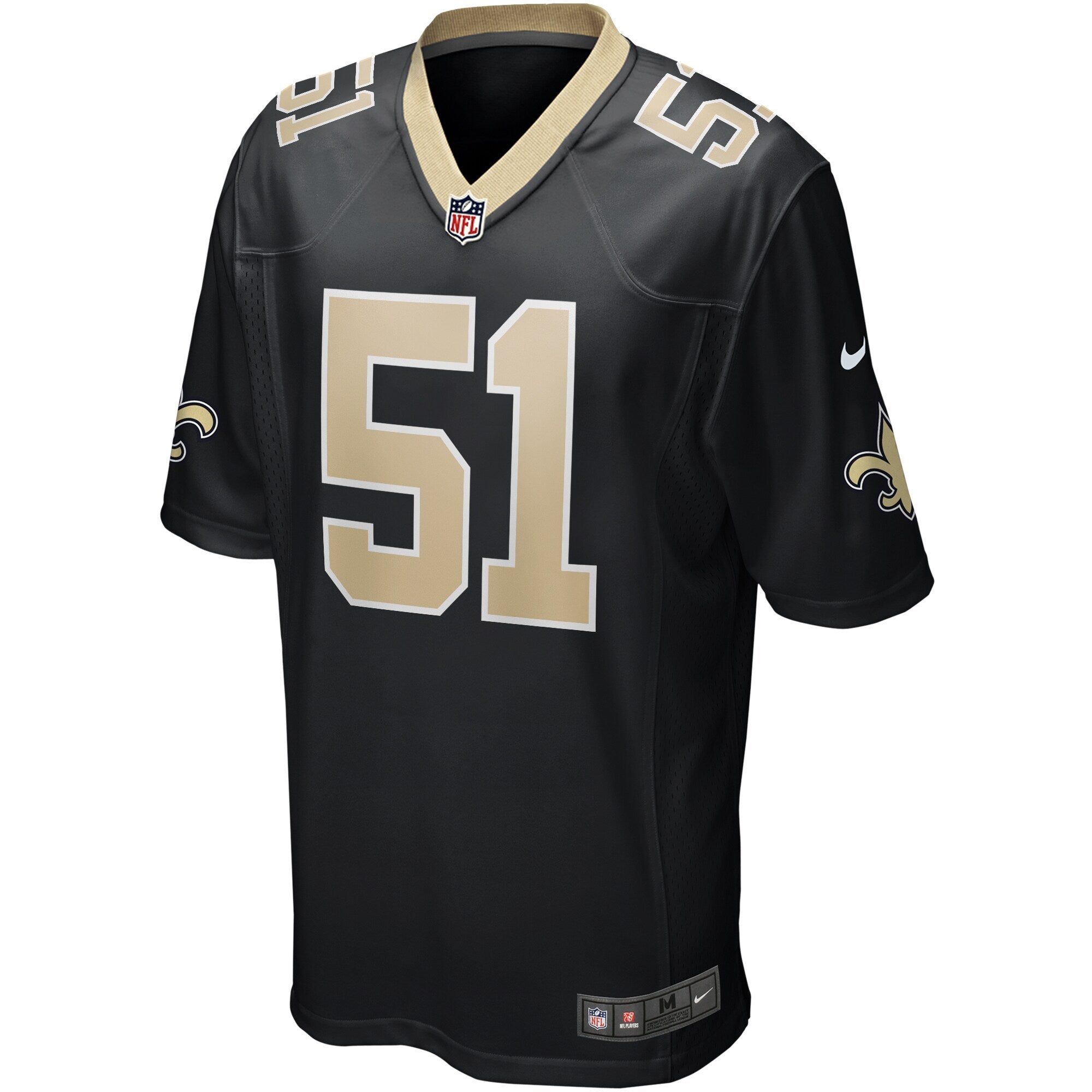New Orleans Saints Cesar Ruiz Black Game Jersey