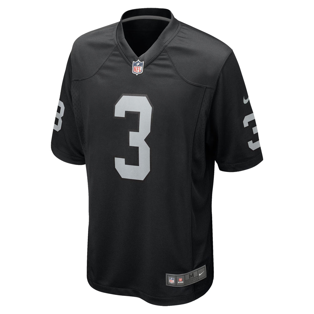 Las Vegas Raiders Zamir White Black Team Game Jersey