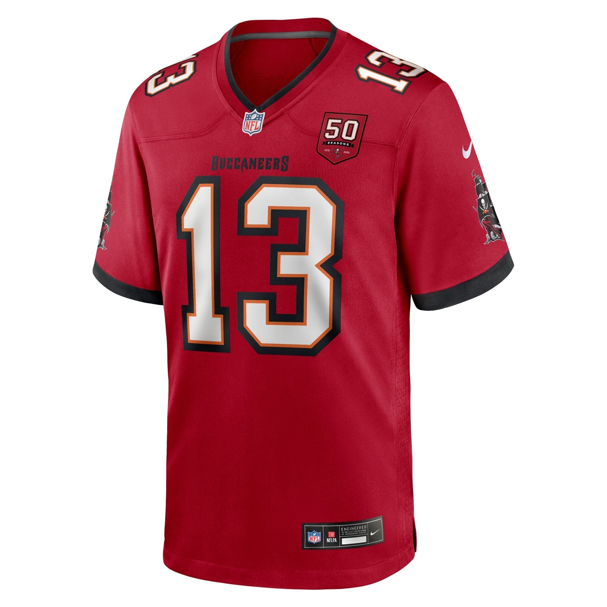 Tampa Bay Buccaneers Mike Evans Red 50th Season Team Game Jersey