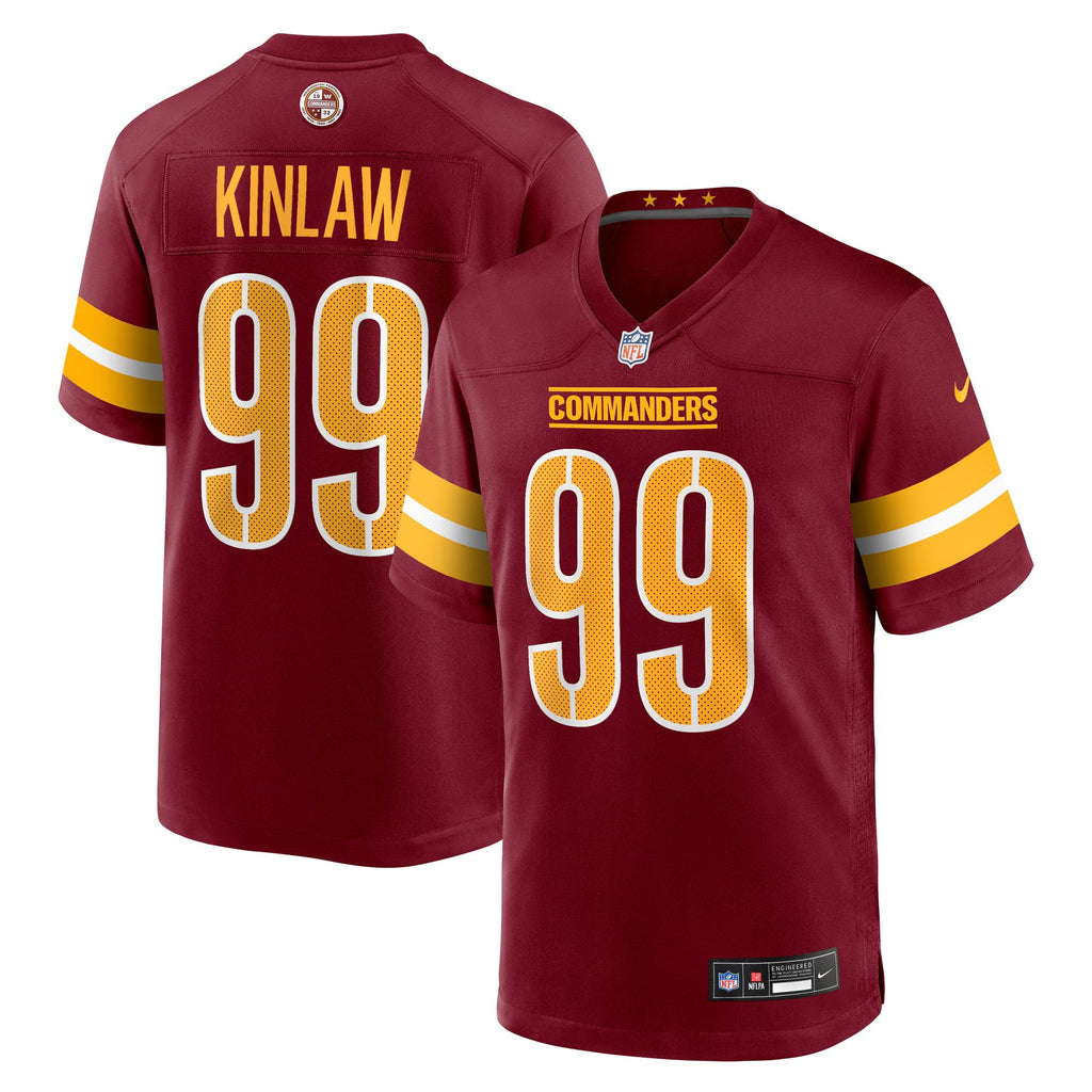 Washington Commanders Javon Kinlaw Burgundy Team Game Jersey