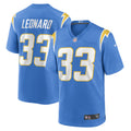 Los Angeles Chargers Deane Leonard Powder Blue Game Player Jersey