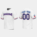 CUSTOM DOMINICAN REPUBLIC BASEBALL 2023 WORLD BASEBALL CLASSIC REPLICA JERSEY C WHITE Stitches Baseball Jerseys
