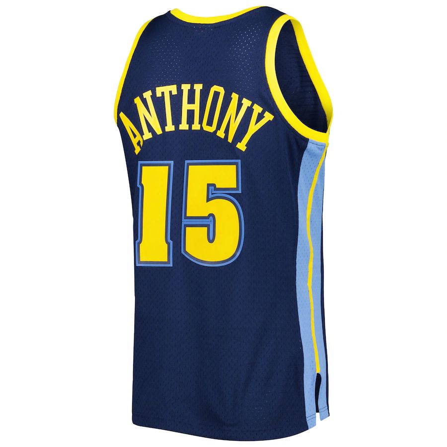 D.Nuggets #15 Carmelo Anthony 2006-07 Hardwood Classics Swingman Jersey Navy Stitched American Basketball Jersey