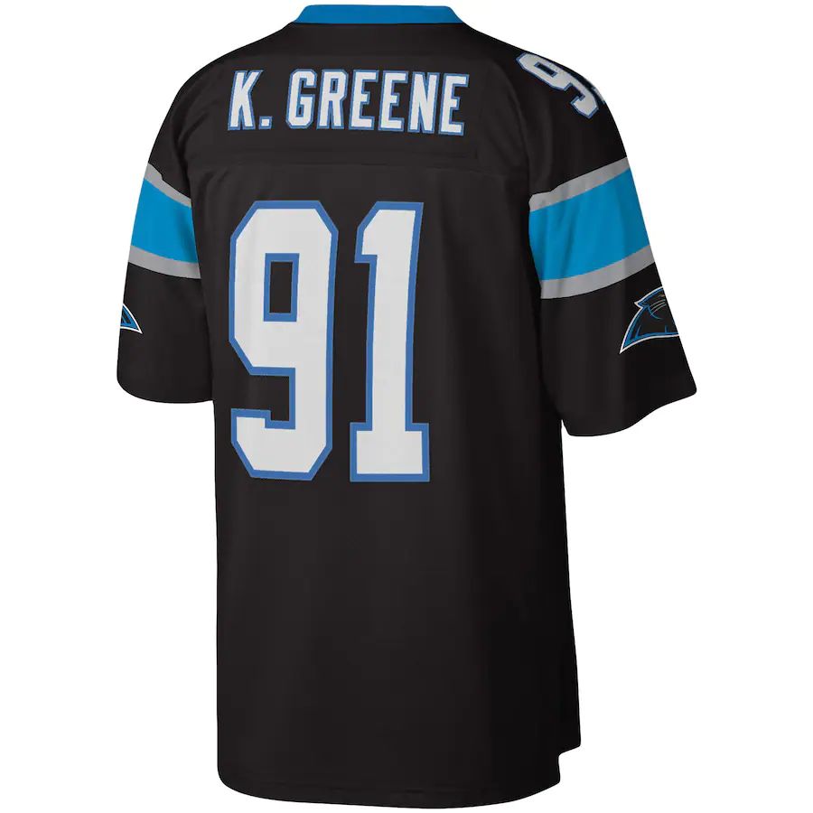 C.Panthers #91 Kevin Greene Black Big & Tall 1996 Retired Player Replica Jersey Stitched American Football Jerseys