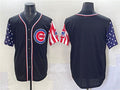 Chicago Cubs Blank Black 2025 Independence Day Vapor Premier Limited Stitched Baseball Jersey