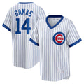 Chicago Cubs #14 Ernie Banks White Home Cooperstown Collection Player Jersey Baseball Jerseys