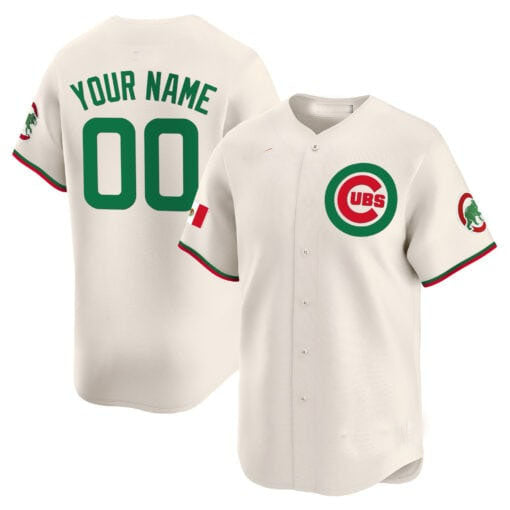 Custom Chicago Cubs Mexico Vapor Premier Limited V3All Stitched Baseball Jersey