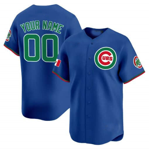 Custom Chicago Cubs Mexico Vapor Premier Limited V3All Stitched Baseball Jersey