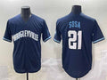 Chicago Cubs #21 Sammy Sosa Navy City Connect Stitched Baseball Jersey