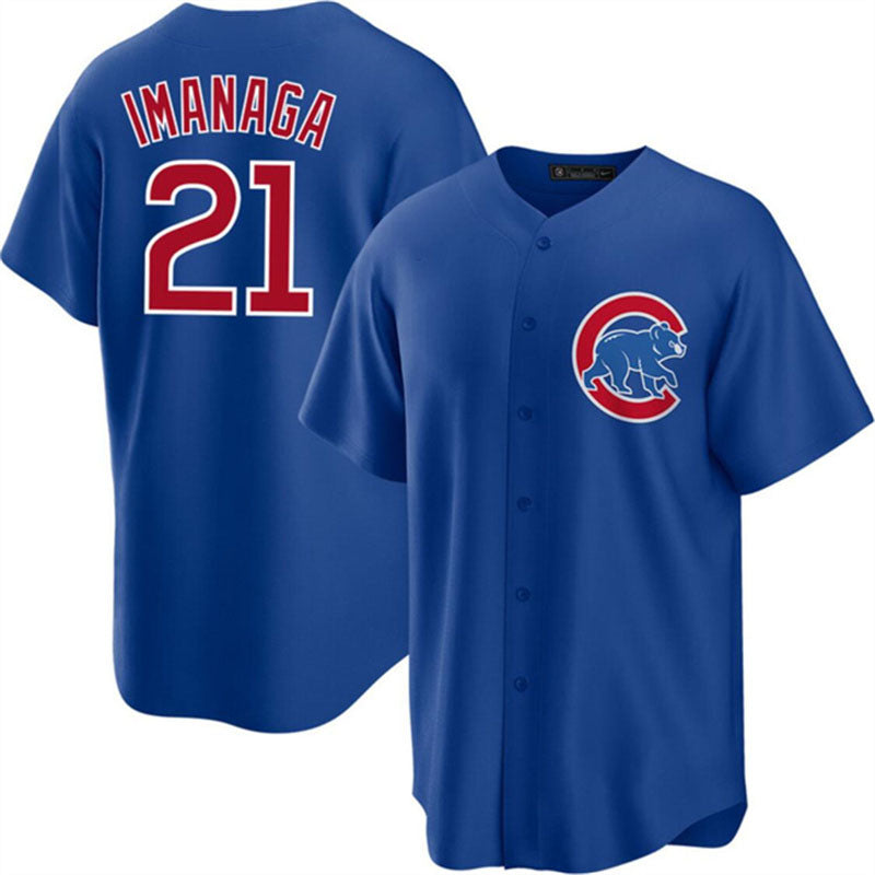 Chicago Cubs #21 Shta Imanaga Blue Cool Base Stitched Baseball Jersey
