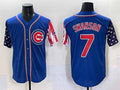 Chicago Cubs #7 Dansby Swanson Royal 2025 Independence Day Vapor Premier Limited Stitched Baseball Jersey