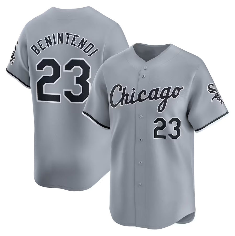 Chicago White Sox #23 Andrew Benintendi Road Limited Player Jersey White Stitched Baseball Jersey