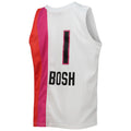 M.Heat #1 Chris Bosh 2011-12 Hardwood Classics Swingman Jersey White Stitched American Basketball Jersey