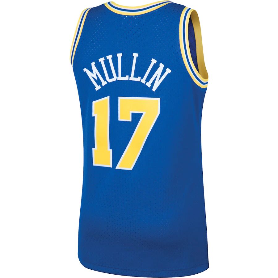 G.State Warriors #17 Chris Mullin 1993-94 Hardwood Classics Swingman Player Jersey Royal Stitched American Basketball Jersey
