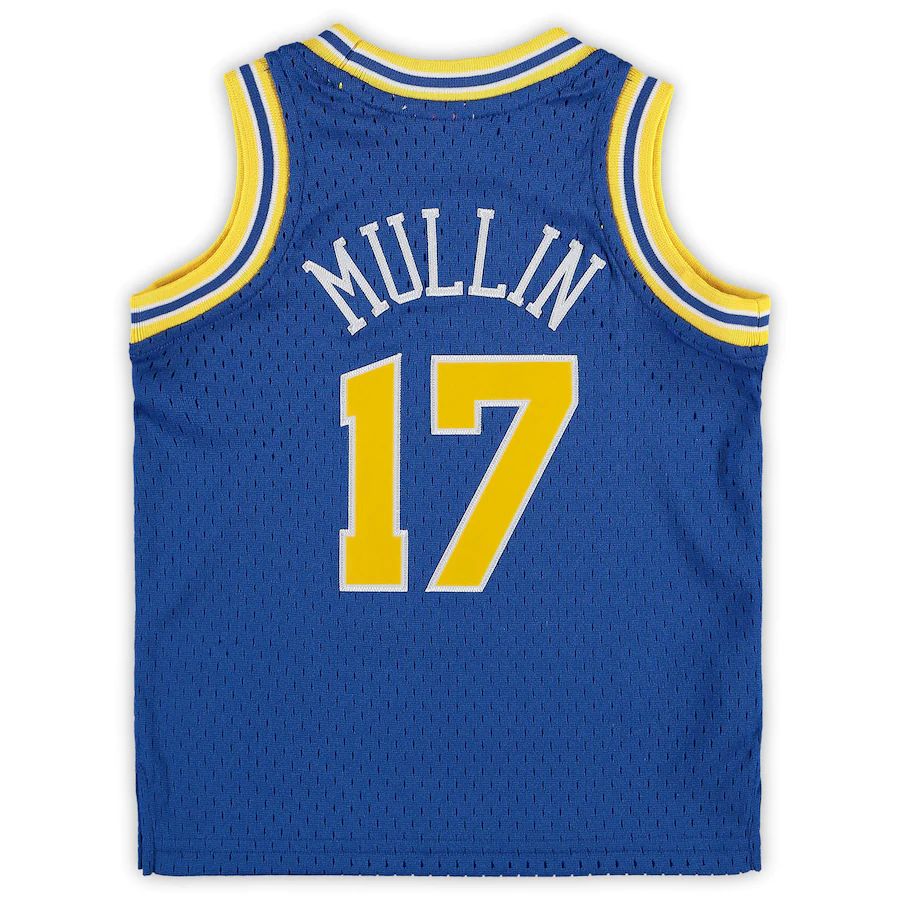 G.State Warriors #17 Chris Mullin Infant 1993-94 Hardwood Classics Retired Player Jersey Royal Stitched American Basketball Jersey