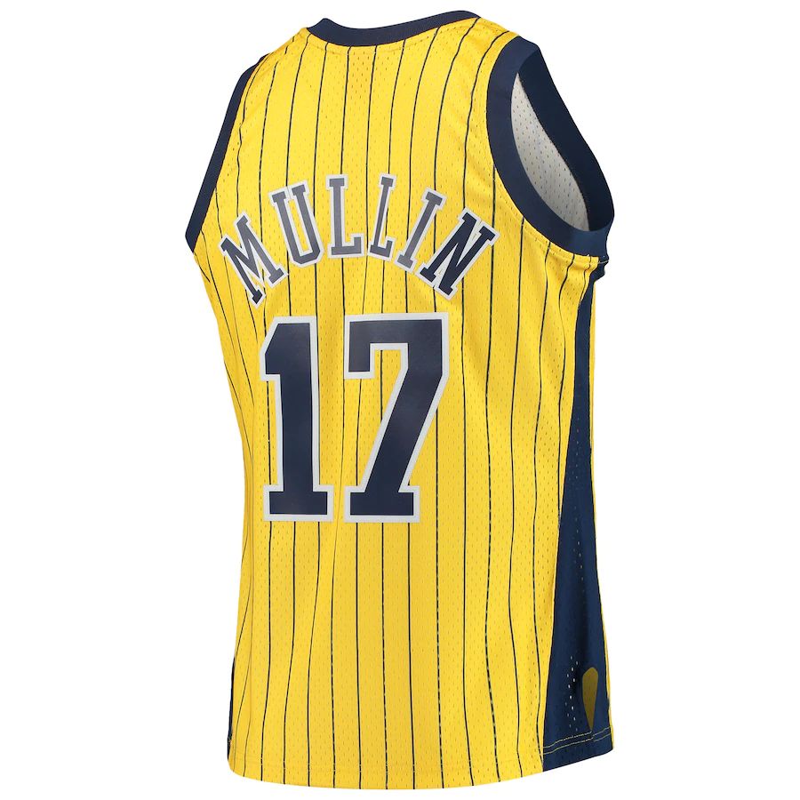 IN.Pacers #17 Chris Mullin 1999-00 Hardwood Classics Swingman Jersey Gold Stitched American Basketball Jersey