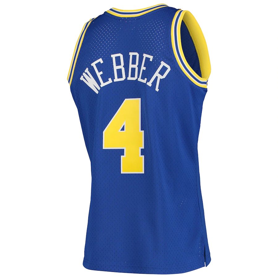 G.State Warriors #4 Chris Webber Hardwood Classics 1993-94 Swingman Jersey Royal Stitched American Basketball Jersey