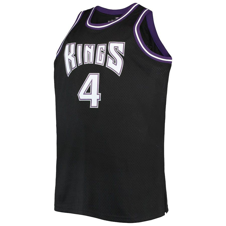 S.Kings #4 Chris Webber Big & Tall 2000-01 Hardwood Classics Swingman Jersey Black Stitched American Basketball Jersey