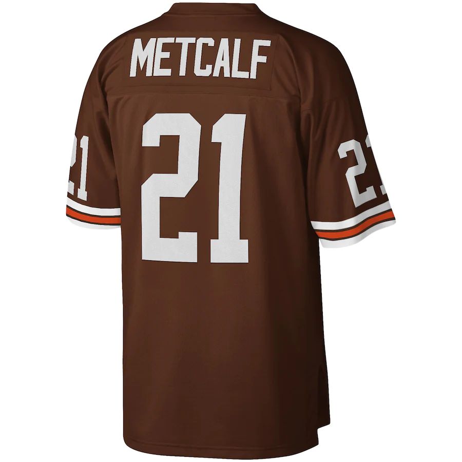 C.Browns #21 Eric Metcalf Brown 1989 Legacy Replica Jersey Stitched American Football Jerseys
