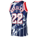 H.Rockets #22 Clyde Drexler 1996-97 Hardwood Classics Marble Swingman Jersey Navy Stitched American Basketball Jersey