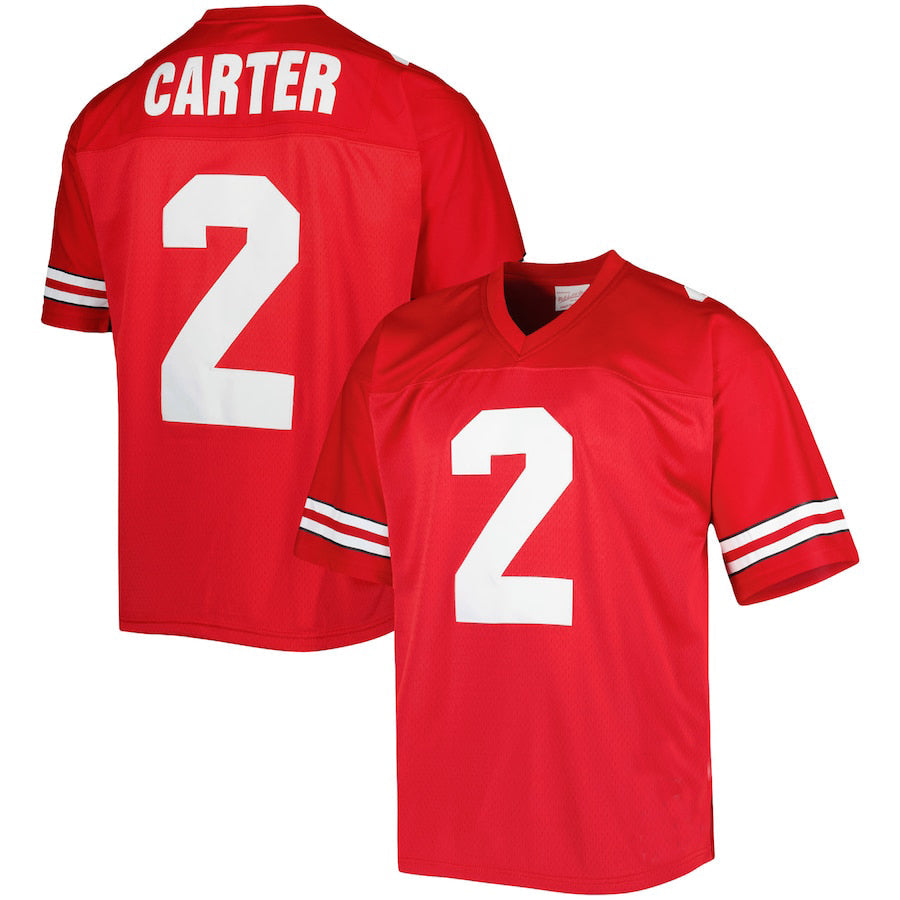O.State Buckeyes #2 Cris Carter Authentic Jersey Scarlet Football Jersey Stitched American College Jerseys
