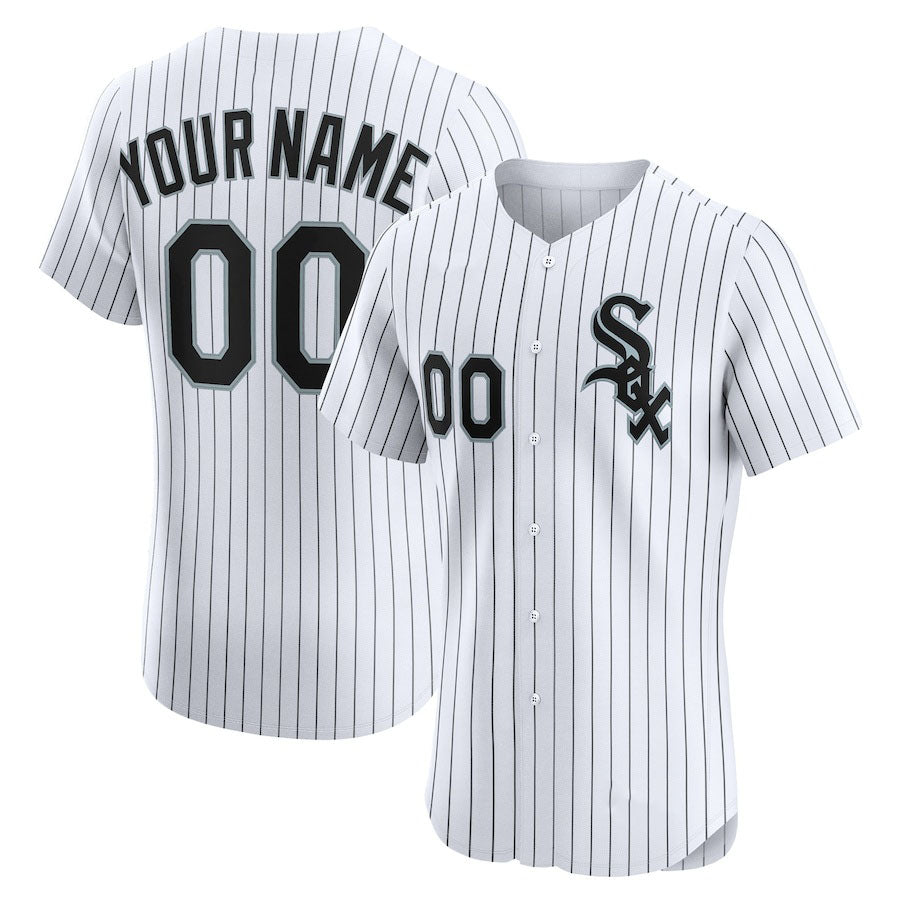 Custom Chicago White Sox Home Elite Jersey White Stitched Baseball Jersey