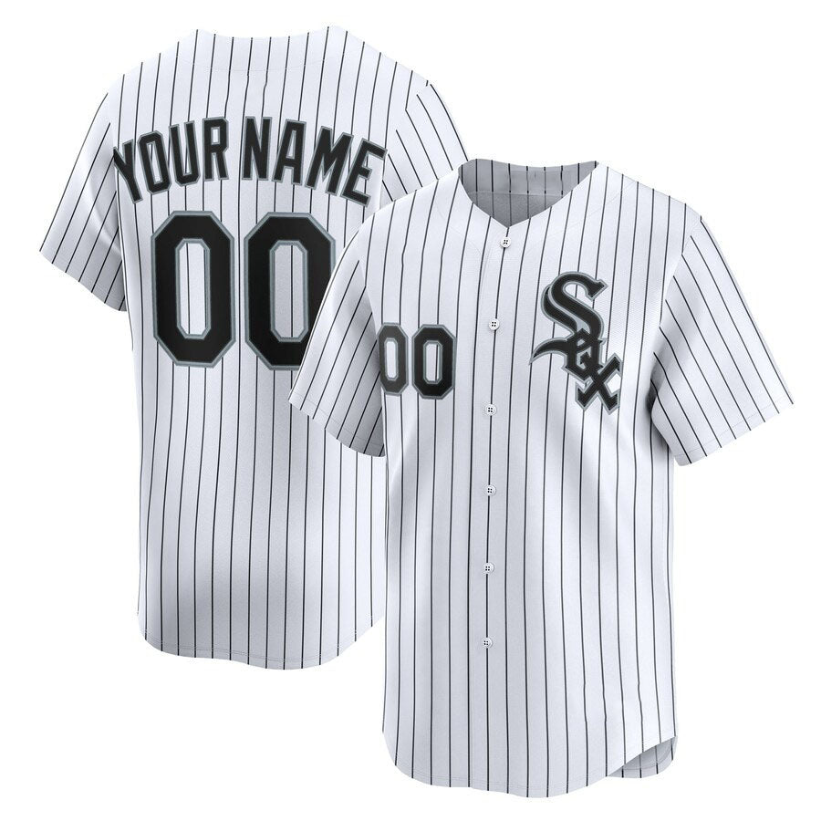 Custom Chicago White Sox Home Limited Jersey White Stitched Baseball Jersey