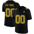 Custom D.Cowboys Jersey Black Limited Fashion Vapor Leopard Print Stitched Football Jerseys