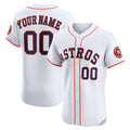 Custom Houston Astros Home Elite Jersey White Stitched Baseball Jersey