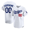 Custom Los Angeles Dodgers Home Limited Jersey White Stitched Baseball Jersey
