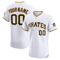 Custom Pittsburgh Pirates Home Elite Jersey White Stitched Baseball Jersey