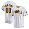 Custom San Diego Padres Home Limited Jersey White Stitched Baseball Jersey