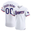 Custom Texas Rangers Home Elite Jersey White Stitched Baseball Jersey