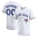 Custom Toronto Blue Jays Home Elite Jersey White Stitched Baseball Jersey