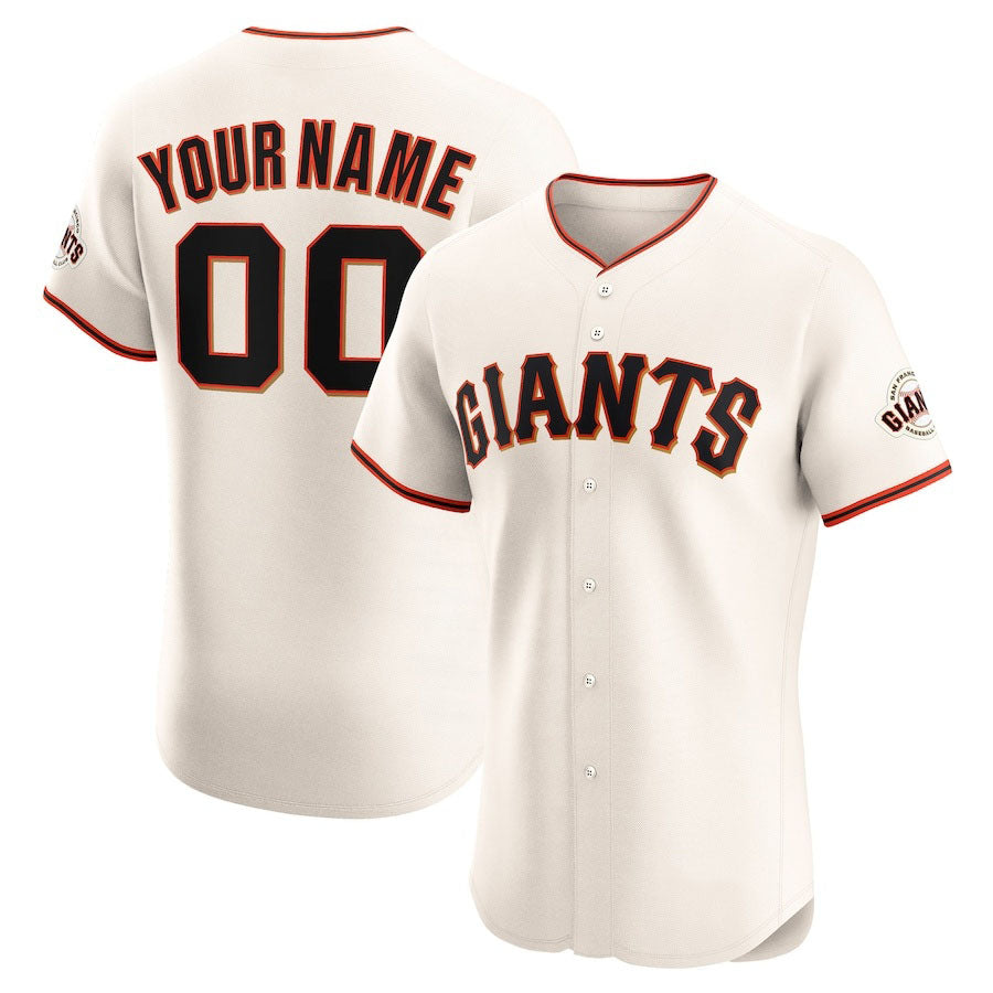 Custom San Francisco Giants Home Elite Jersey Cream Stitched Baseball Jersey