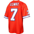 D.Broncos #7 John Elway Orange Silver Anniversary Authentic Throwback Jersey Stitched American Football Jerseys