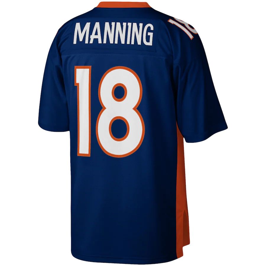 D.Broncos #18 Peyton Manning Navy 2015 Legacy Replica Jersey Stitched American Football Jerseys