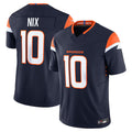 D.Broncos #10 Bo Nix Player Navy Vapor F.U.S.E. Limited Football Jerseys