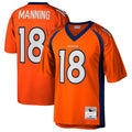 D.Broncos #18 Peyton Manning Player Orange Legacy Replica Football Jerseys