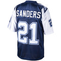 D.Cowboys #21 Deion Sanders Navy Big & Tall 1995 Retired Player Replica Football Jerseys