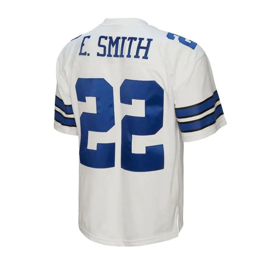 D.Cowboys #22 Emmitt Smith White 1992 Legacy Replica Player Jersey Stitched American Football Jerseys