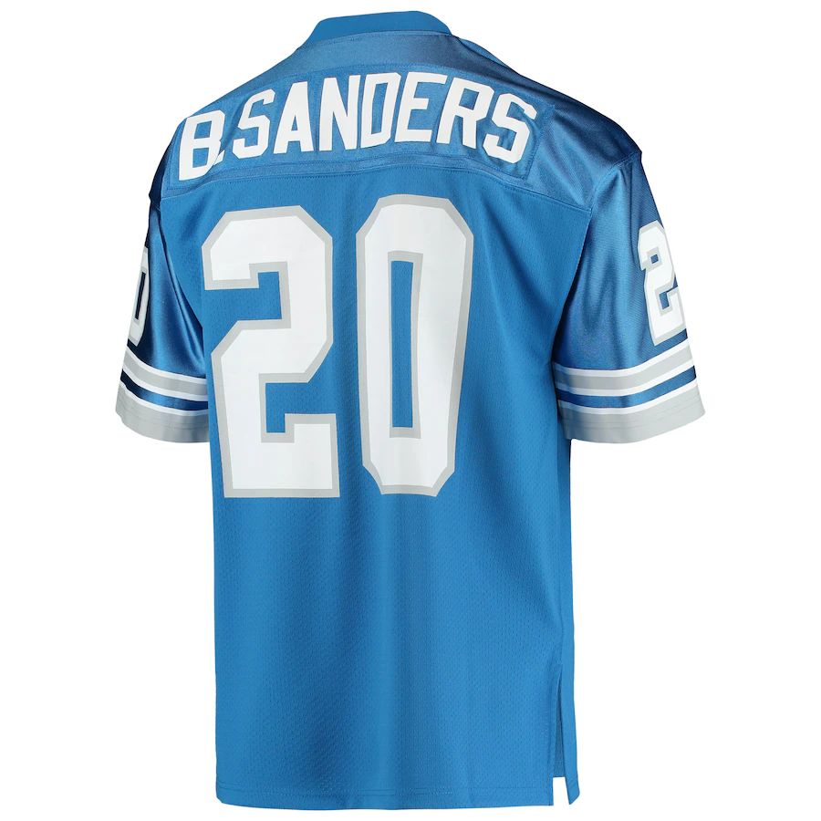 D.Lions #20 Barry Sanders Blue Authentic Retired Player Jersey Stitched American Football Jerseys
