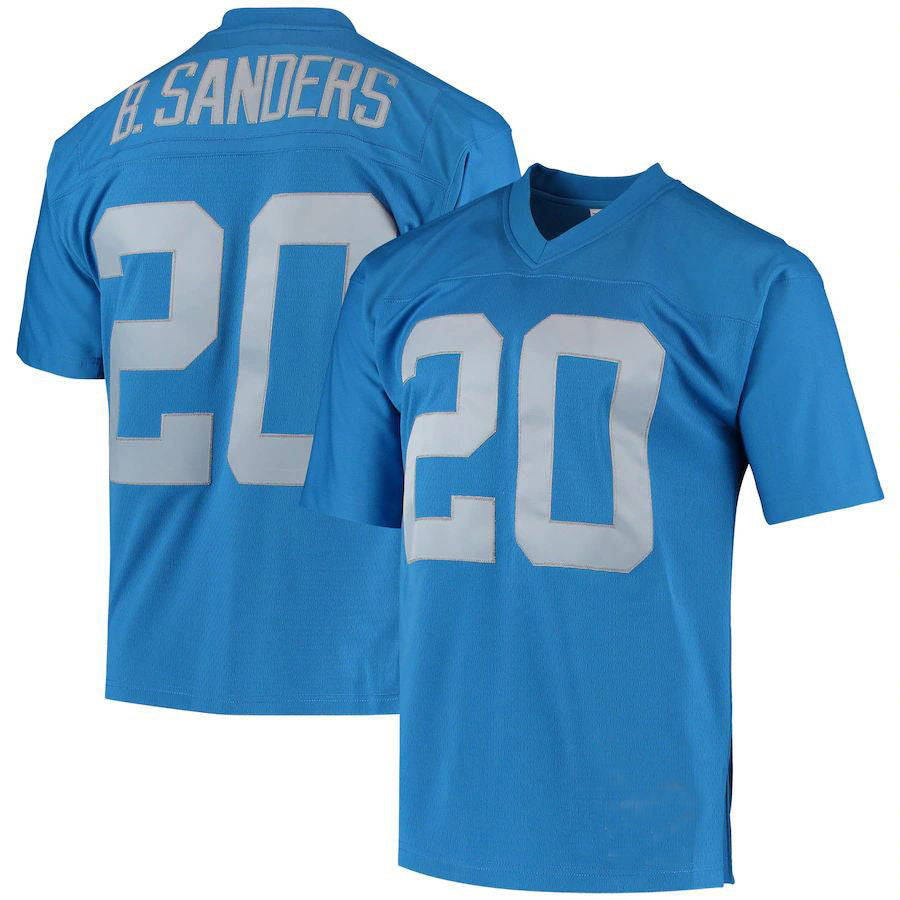 D.Lions #20 Barry Sanders Blue 1994 Legacy Replica Jersey Stitched American Football Jerseys