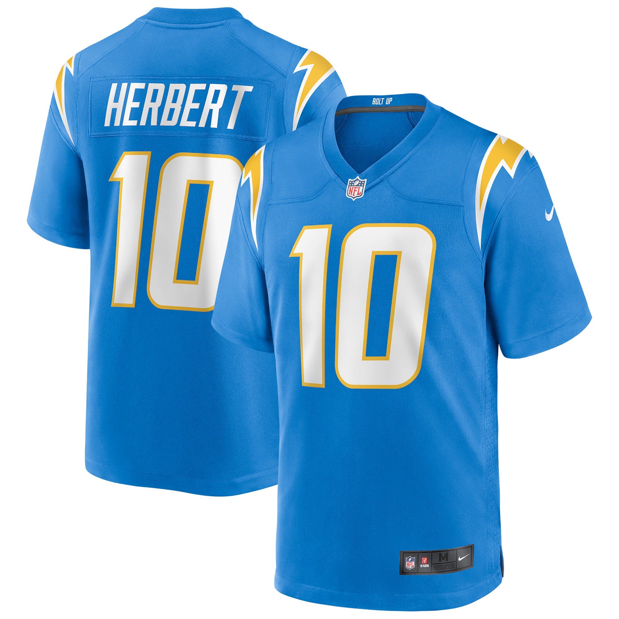 Los Angeles Chargers Justin Herbert Powder Blue Player Game Jersey