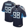 Tennessee Titans Jeffery Simmons Navy Game Jersey