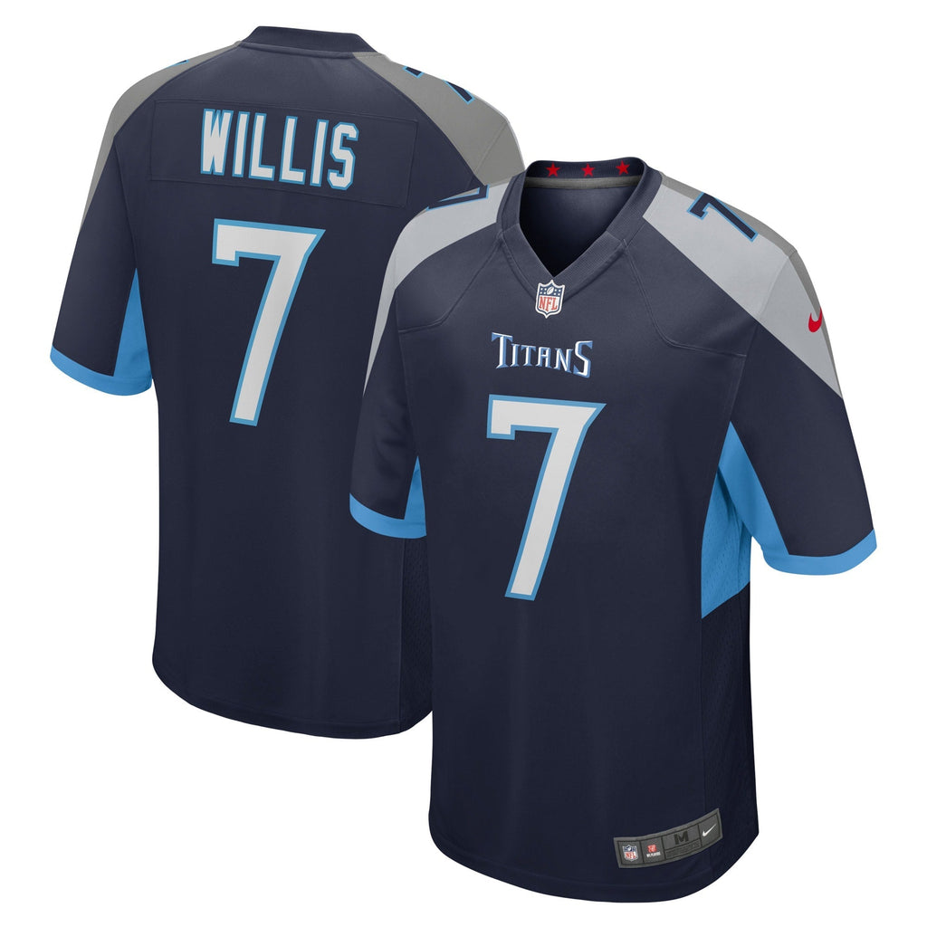 Tennessee Titans Malik Willis Navy Player Game Jersey