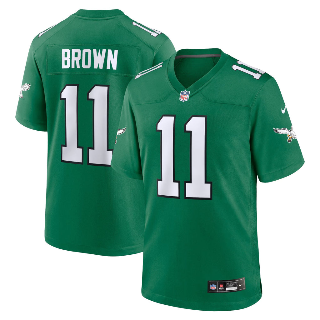 Philadelphia Eagles A.J. Brown Kelly Green Alternate Game Player Jersey