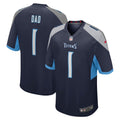 Tennessee Titans Number 1 Dad Navy Game Jersey