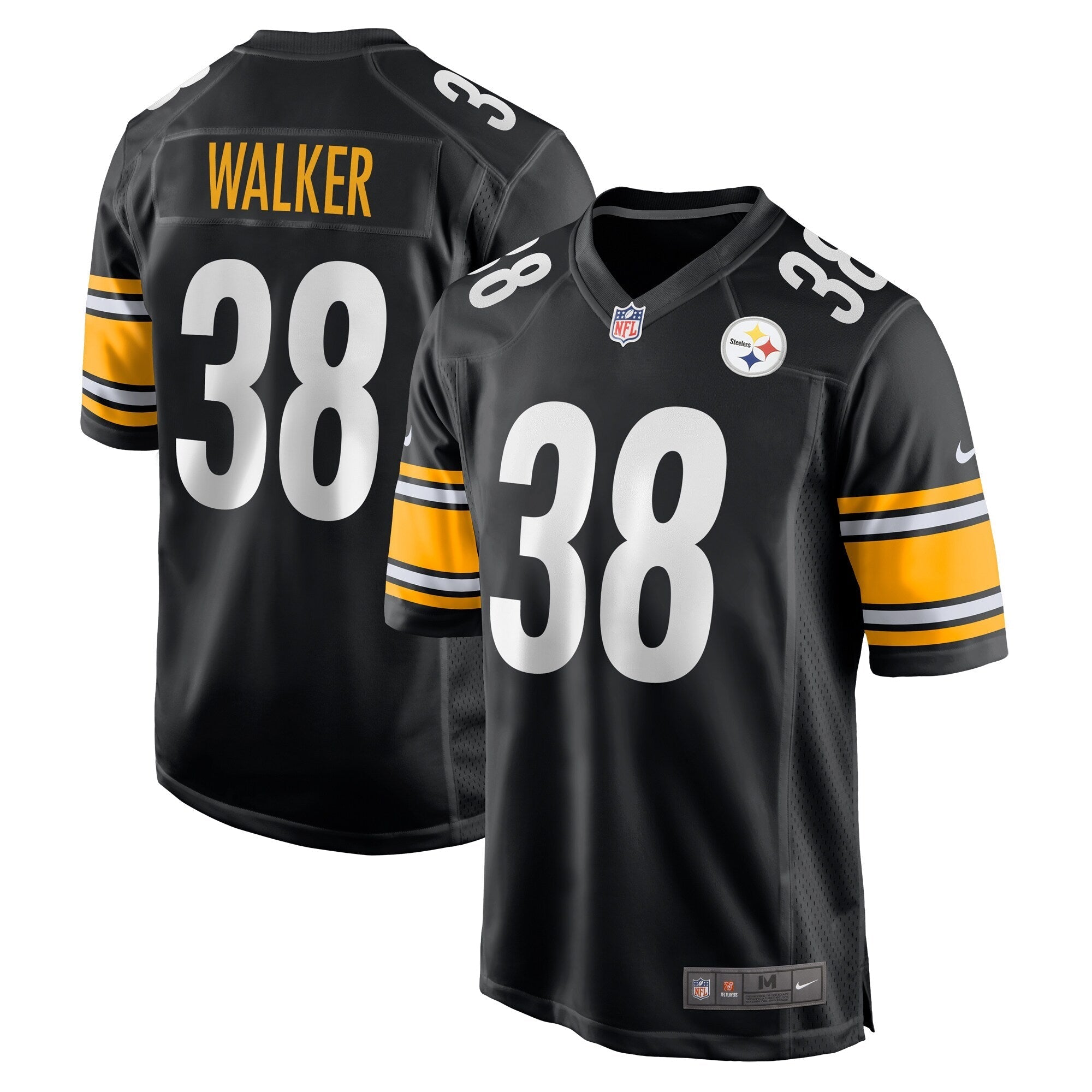 Pittsburgh Steelers Mykal Walker Black Team Game Jersey