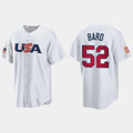 #52 DANIEL BARD COLORADO ROCKIES 2023 WORLD BASEBALL CLASSIC USA REPLICA JERSEYC WHITE Stitches Baseball Jerseys